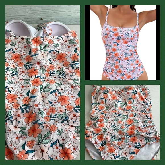 Floral one piece swimsuit 2 - Picture 4 of 5